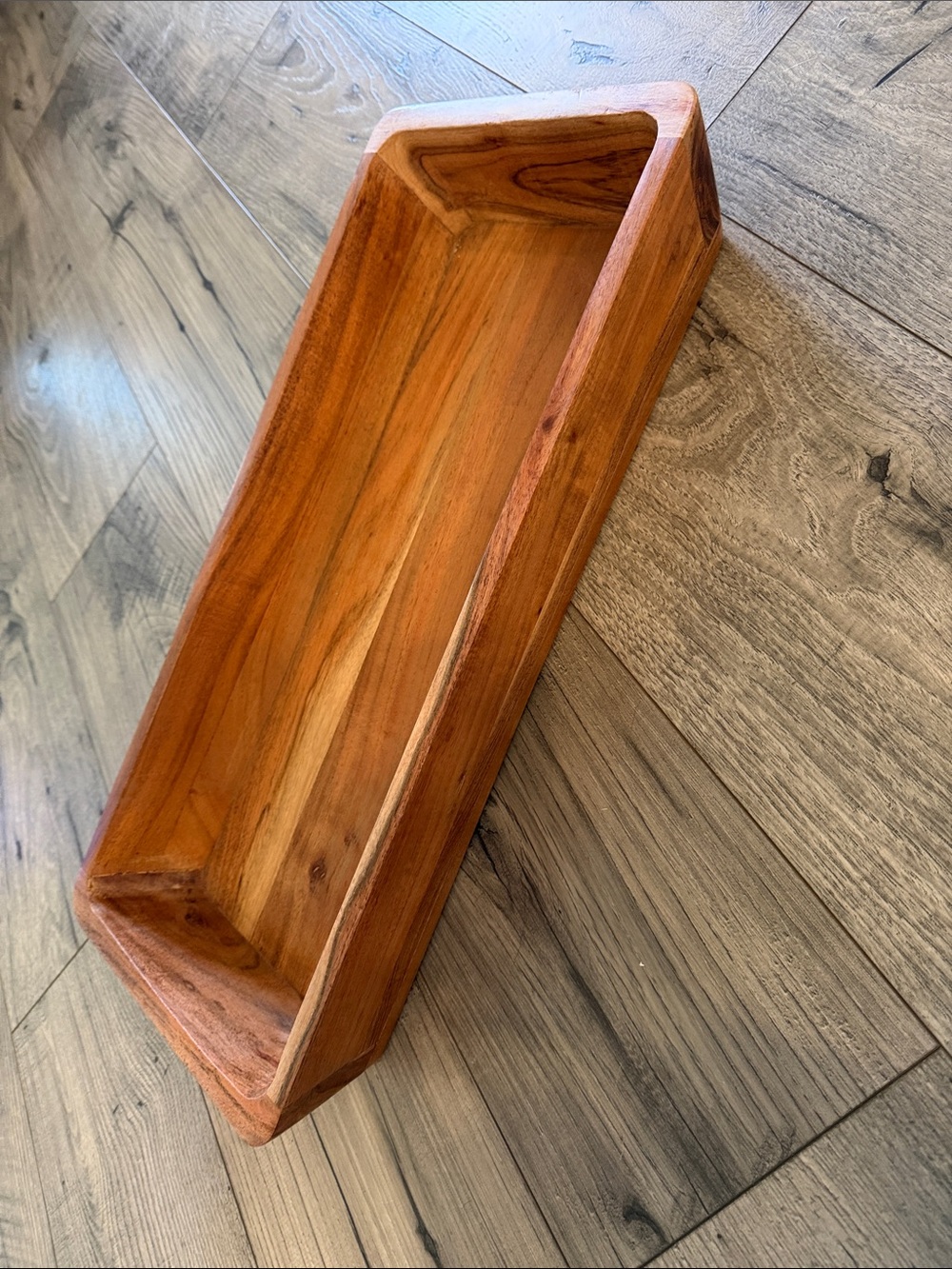Wooden Rectangular tray/container- Natural Brown